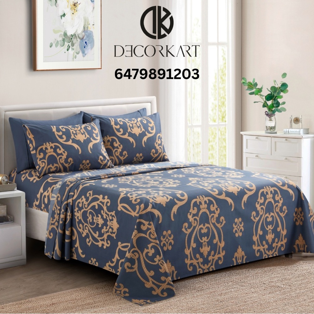 Luxurious Navy and Gold Bedding Sheets